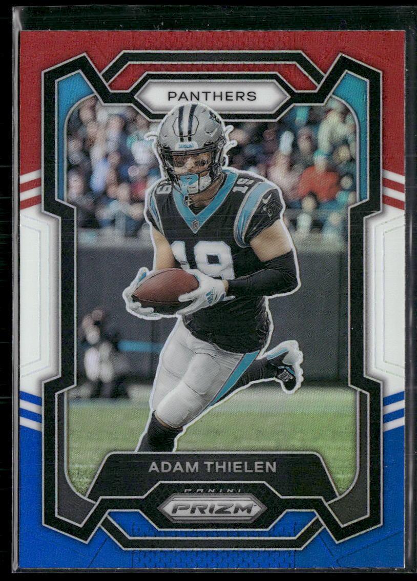 2023 Panini Prizm - Emergent Prizms Silver #37 Adam Thielen Red White and Blue  Krazy King Collectibles LLC   