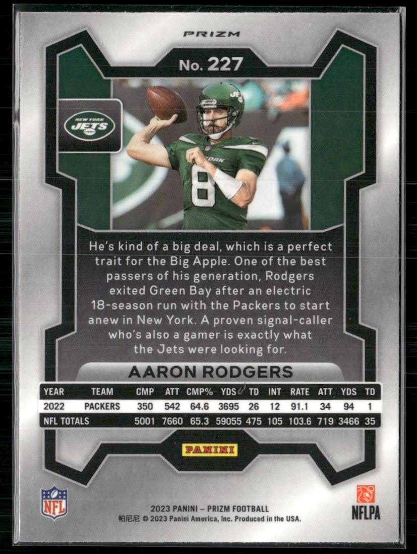 Prizm #227 Aaron Rodgers Red White and Blue  Krazy King Collectibles LLC   