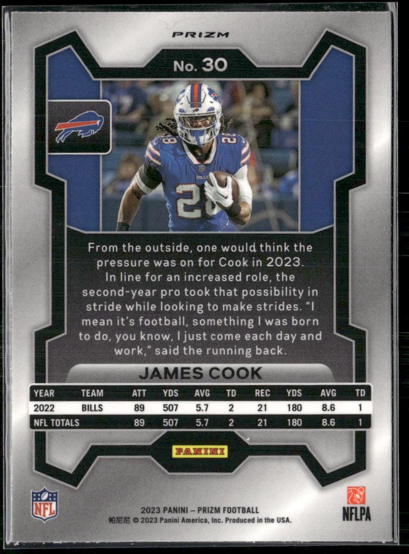 2023 Panini Prizm - Emergent Prizms Silver #30 James Cook Green Ice  Krazy King Collectibles LLC   