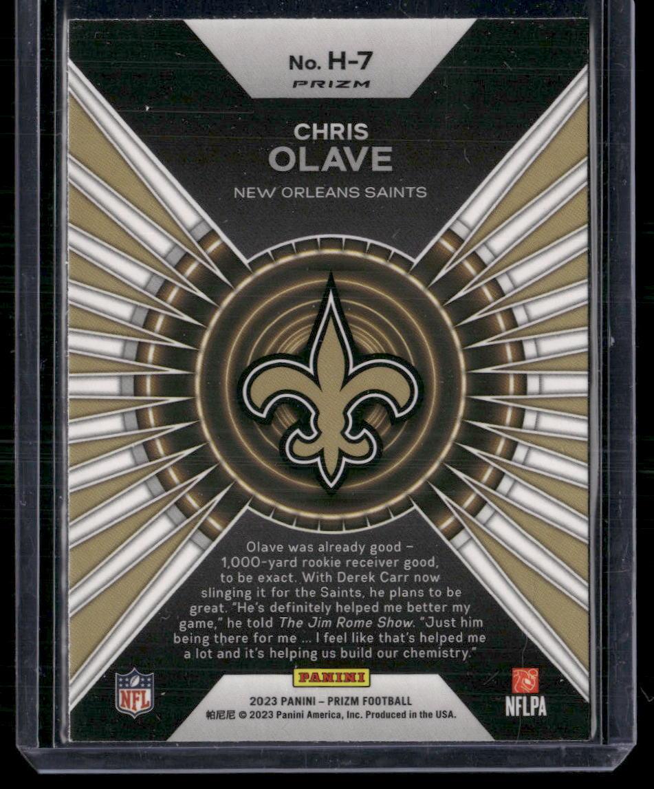 2023 Panini Prizm -#H-7 Chris Olave Hype Prizms Green Wave  Krazy King Collectibles LLC   