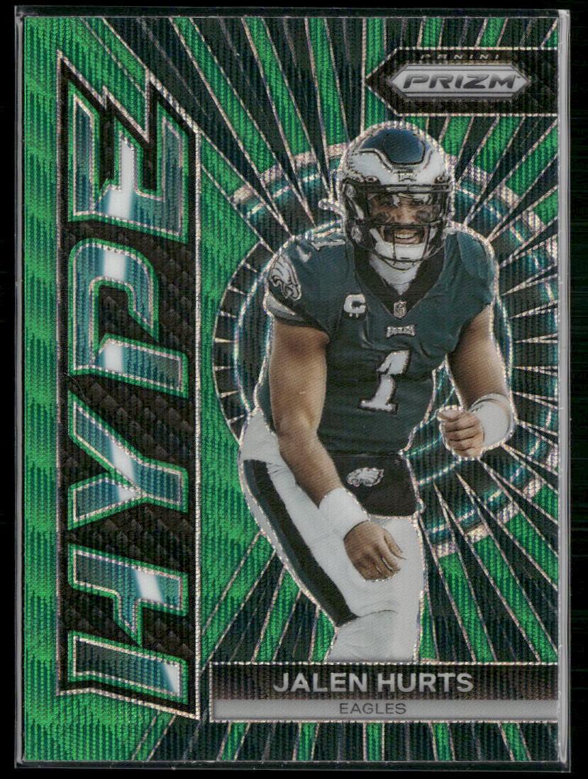 Prizm #H-3 Jalen Hurts Hype Prizms Green Wave  Krazy King Collectibles LLC   