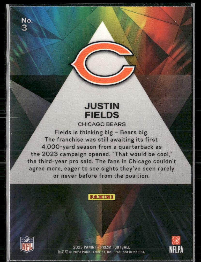 Prizm #3 Justin Fields Prizmatic Prizms Silver  Krazy King Collectibles LLC   