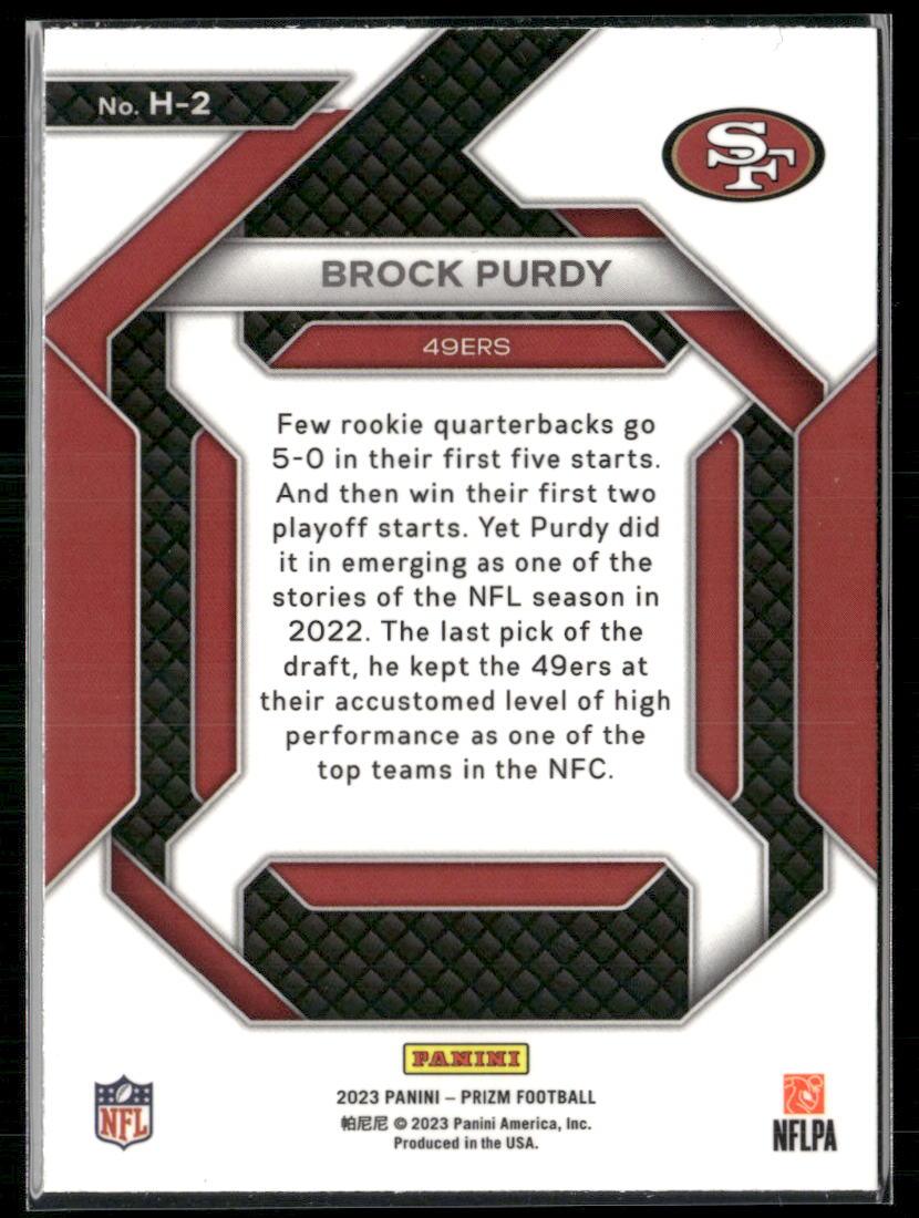 Prizm #H-2 Brock Purdy Emergent  Krazy King Collectibles LLC   