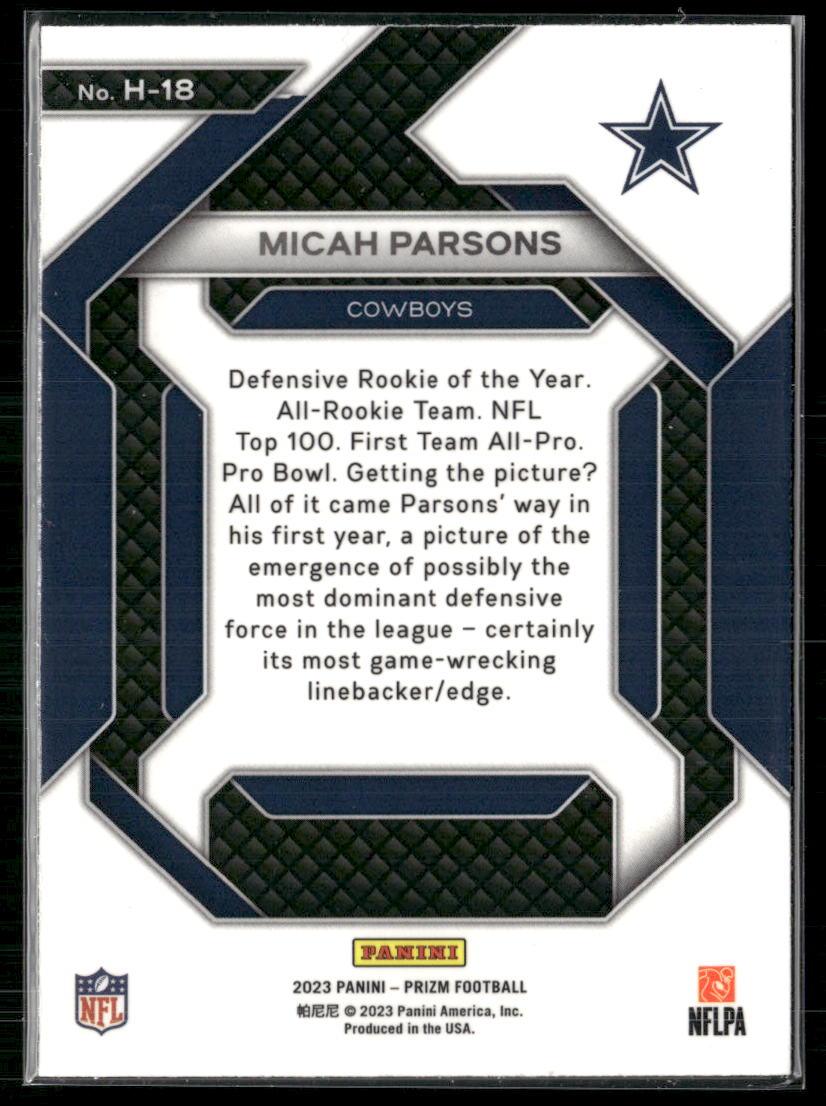 2023 Panini Prizm - #H-18 Micah Parsons Emergent  Krazy King Collectibles LLC   