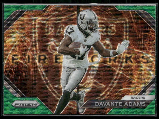 2023 Panini Prizm -#F-21 Davante Adams Fireworks Prizms Green Wave  Krazy King Collectibles LLC   