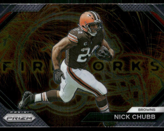 Prizm #F-13 Nick Chubb Fireworks  Krazy King Collectibles LLC   