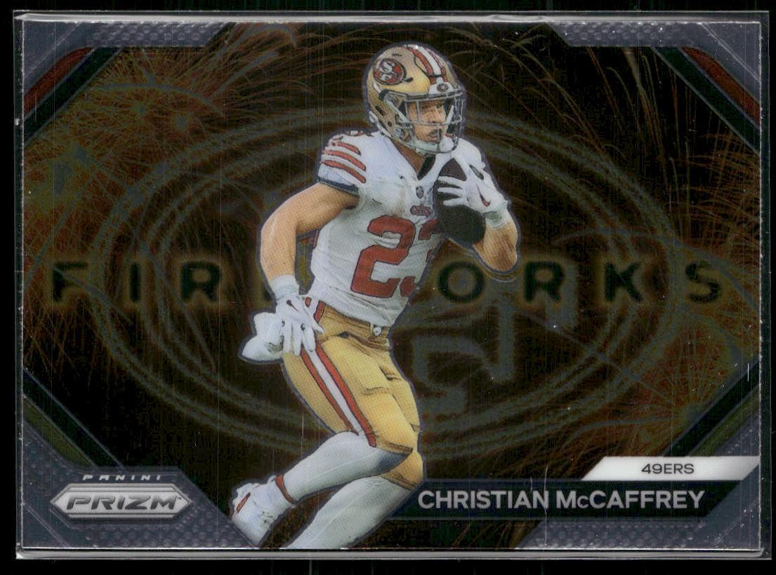 2023 Panini Prizm - #F-12 Christian McCaffrey Fireworks  Krazy King Collectibles LLC   