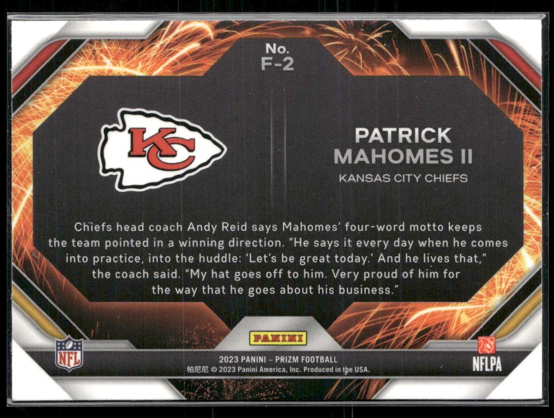 2023 Panini Prizm - #F-2 Patrick Mahomes II Fireworks  Krazy King Collectibles LLC   