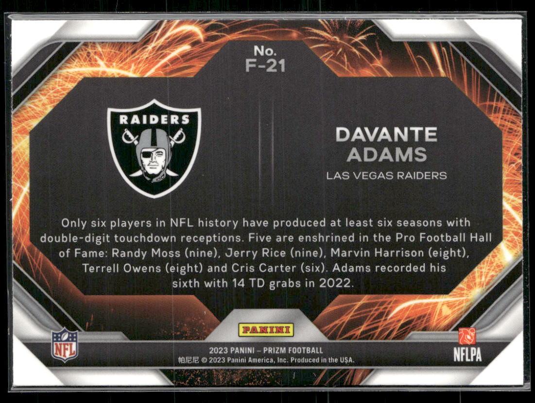 Prizm #F-21 Davante Adams Fireworks  Krazy King Collectibles LLC   