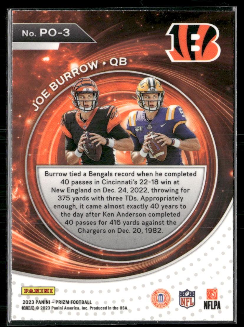 Prizm #PO-3 Joe Burrow Portals  Krazy King Collectibles LLC   