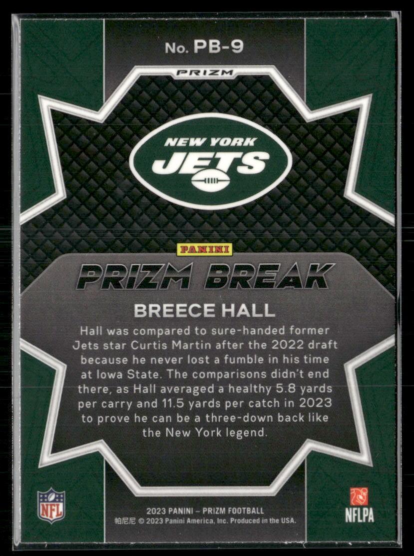 Prizm #PB-9 Breece Hall Prizm Break Prizms Green Wave  Krazy King Collectibles LLC   