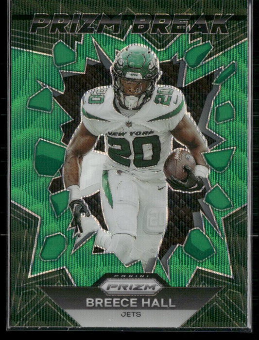 Prizm #PB-9 Breece Hall Prizm Break Prizms Green Wave  Krazy King Collectibles LLC   