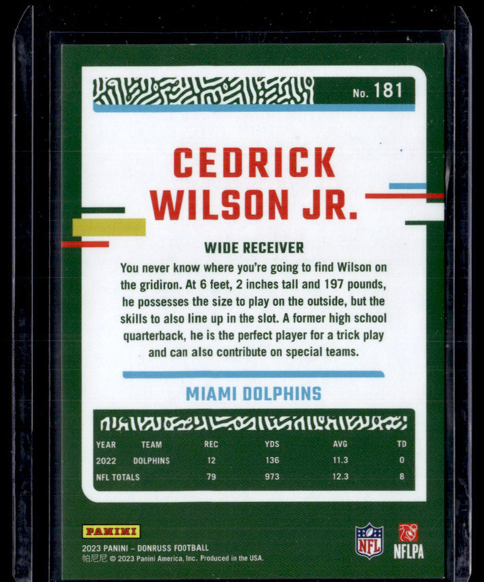 2023 Donruss #181 Cedrick Wilson Jr. Press Proof Gold #/50  Krazy King Collectibles LLC   