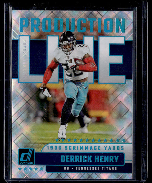 2023 Donruss #PDL-9 Derrick Henry Production Line Cosmic #/100  Krazy King Collectibles LLC   