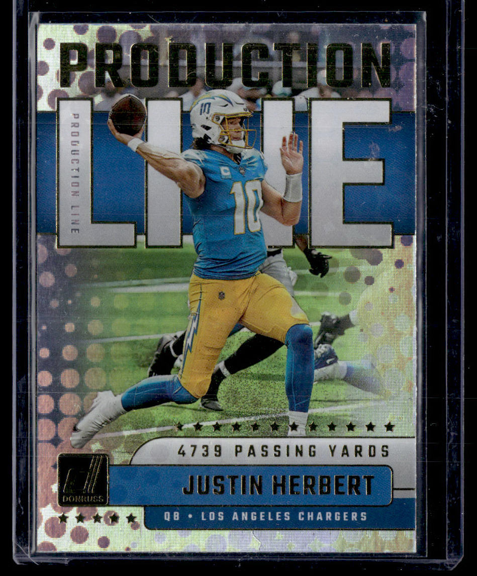 2023 Donruss #PDL-2 Justin Herbert Production Line  Krazy King Collectibles LLC   