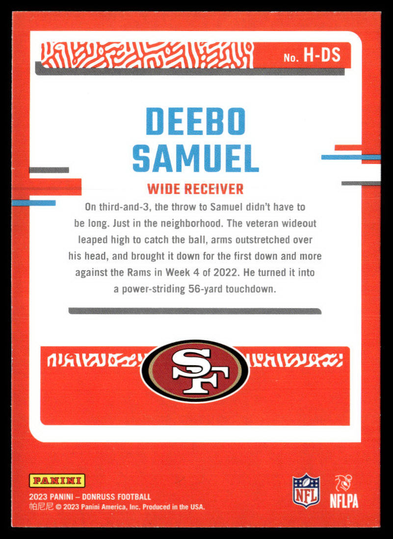 2023 Donruss #H-DS Deebo Samuel Highlights  Krazy King Collectibles LLC   