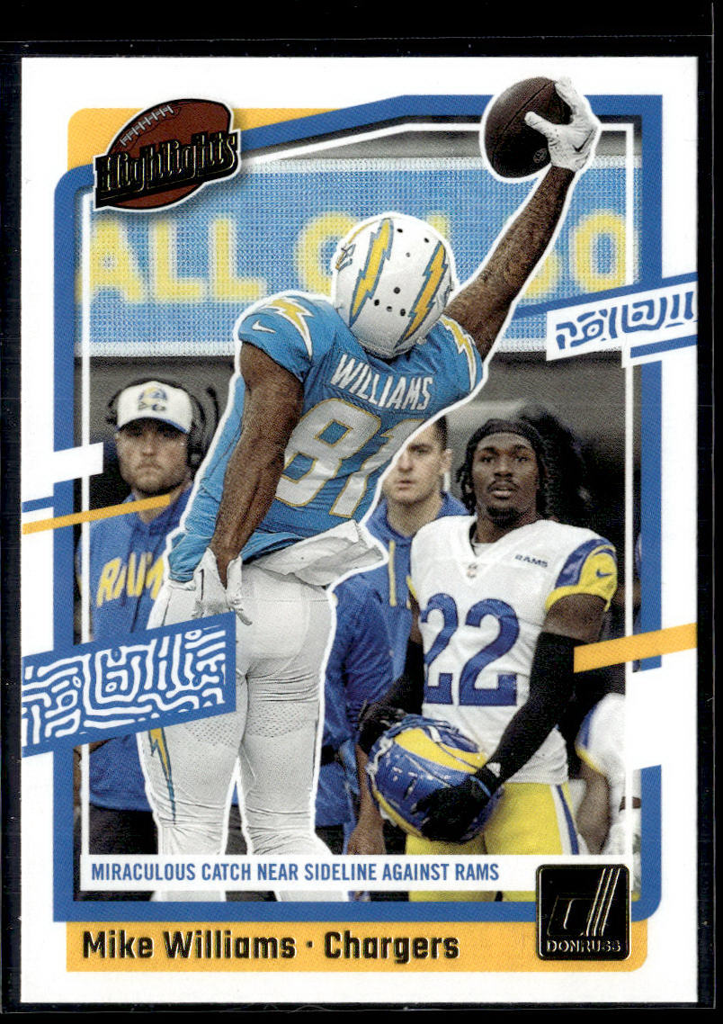 2023 Donruss #H-MW Mike Williams Highlights  Krazy King Collectibles LLC   