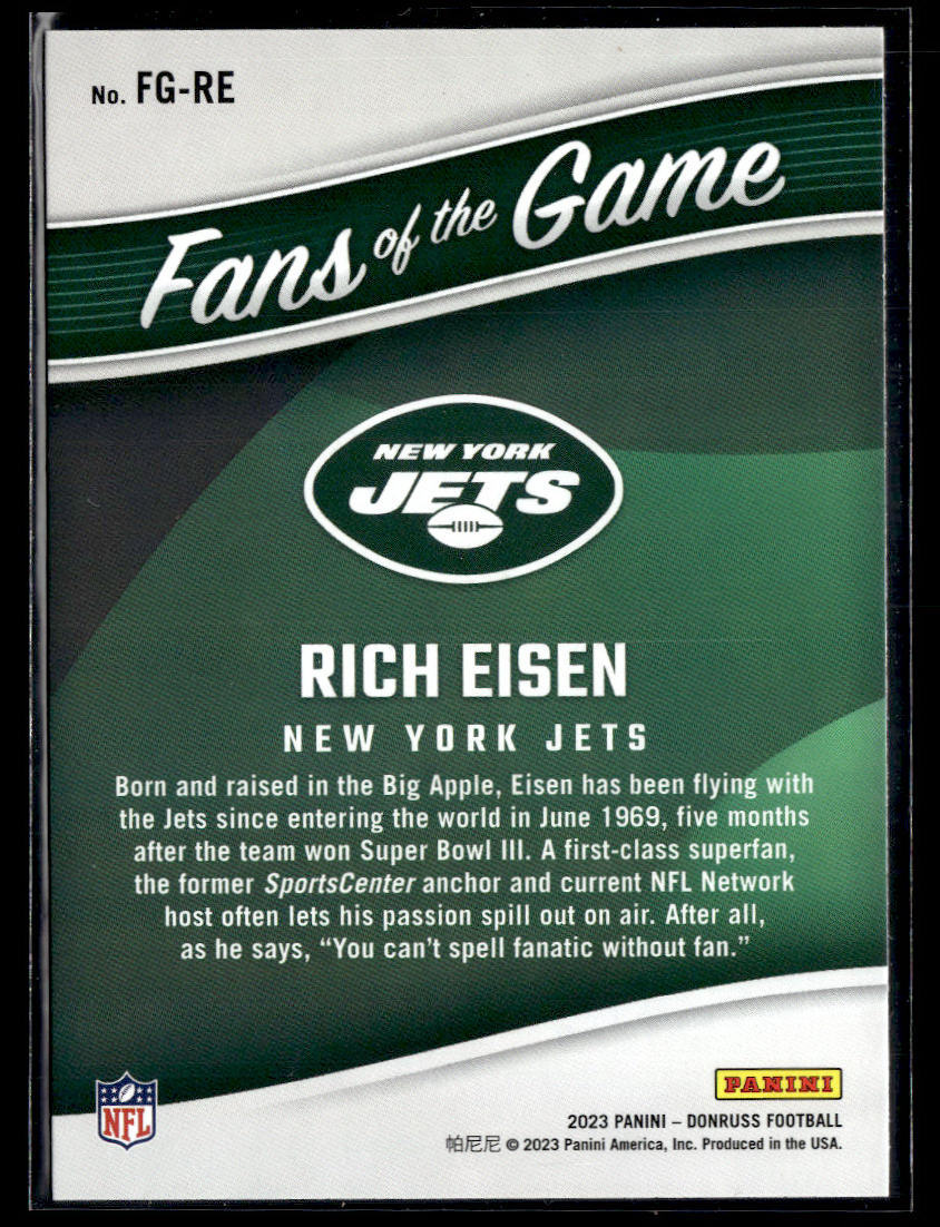 2023 Donruss #FG-RE Rich Eisen Fans of the Game  Krazy King Collectibles LLC   