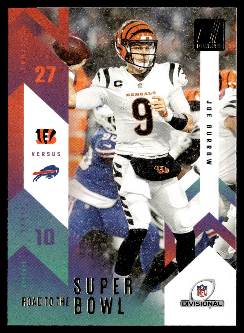 2023 Donruss #RTSBD-JB Joe Burrow Road to the Super Bowl Divisional Round  Krazy King Collectibles LLC   