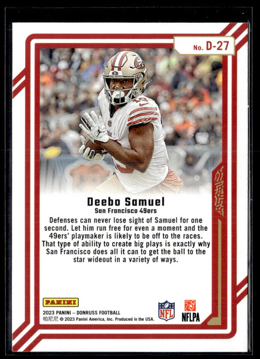 2023 Donruss #D-27 Deebo Samuel Dominators  Krazy King Collectibles LLC   