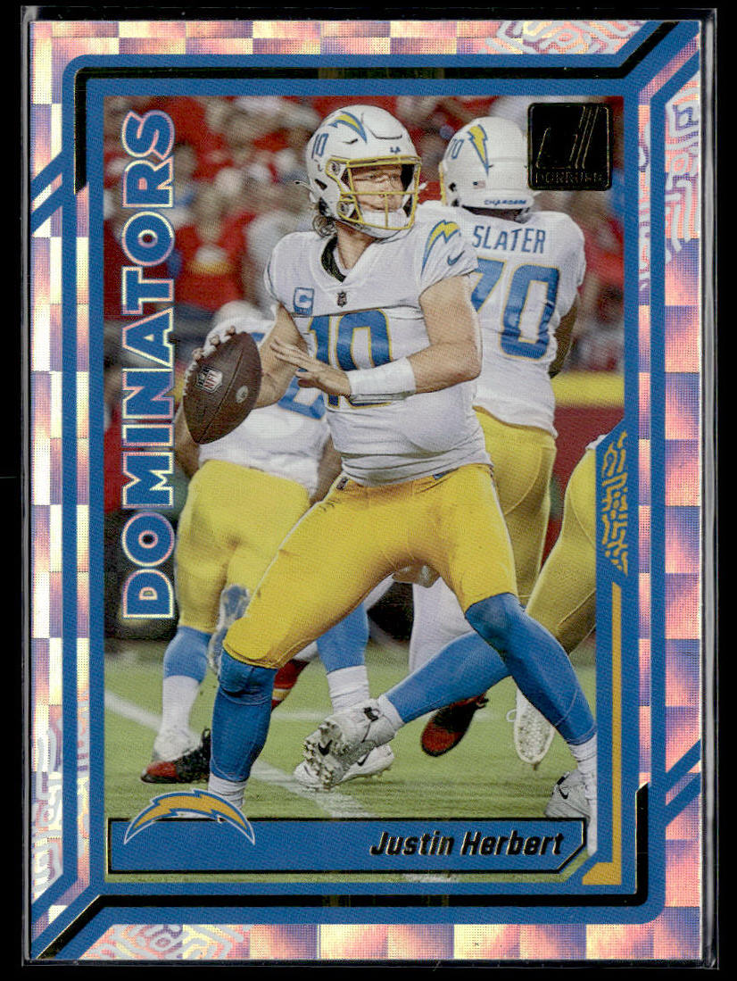 2023 Donruss #D-9 Justin Herbert Dominators  Krazy King Collectibles LLC   