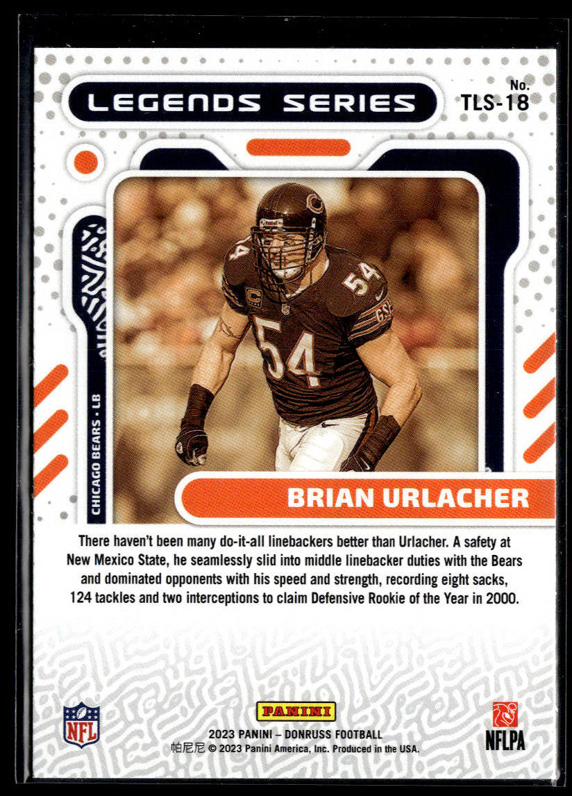 2023 Donruss #TLS-18 Brian Urlacher The Legends Series  Krazy King Collectibles LLC   