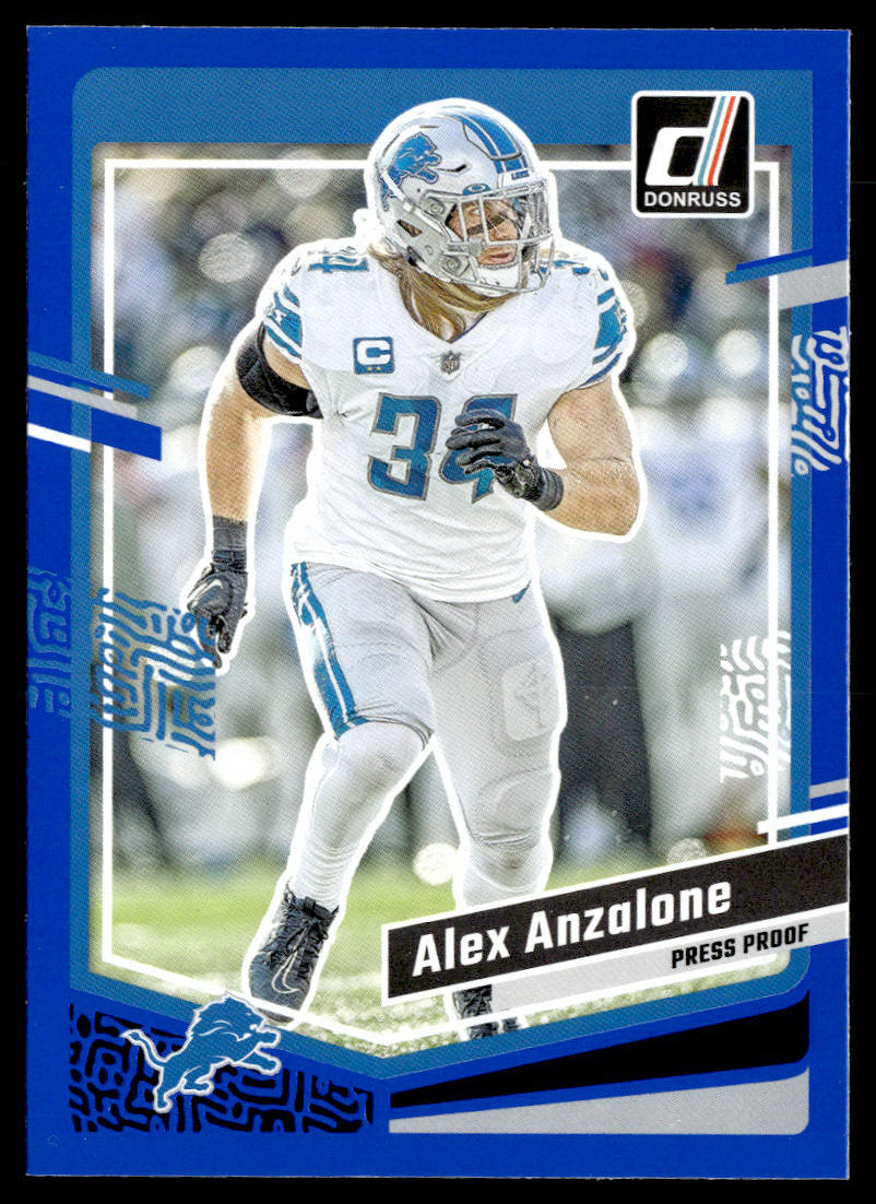 2023 Donruss #95 Alex Anzalone Press Proof Blue  Krazy King Collectibles LLC   