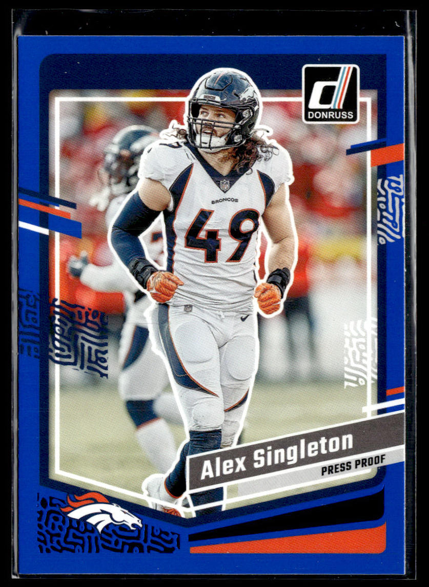 2023 Donruss #84 Alex Singleton Press Proof Blue  Krazy King Collectibles LLC   