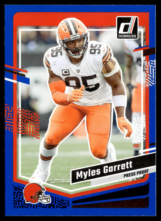 2023 Donruss #68 Myles Garrett Press Proof Blue  Krazy King Collectibles LLC   