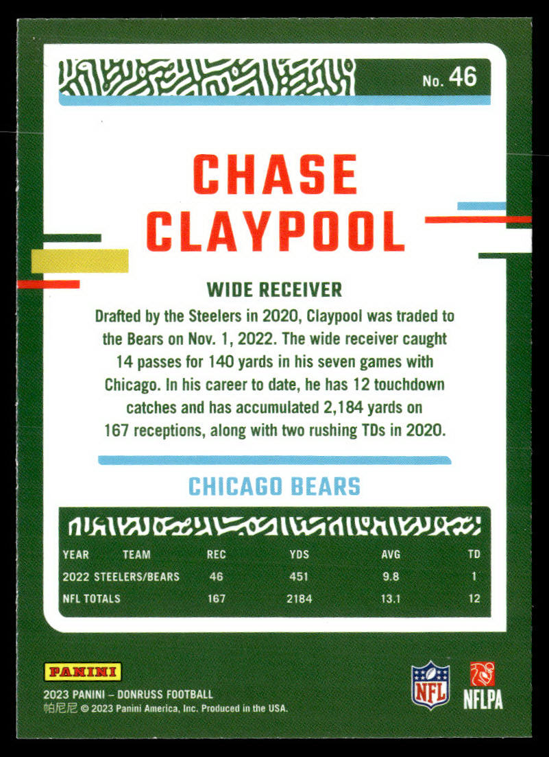 2023 Donruss #46 Chase Claypool Press Proof Blue  Krazy King Collectibles LLC   