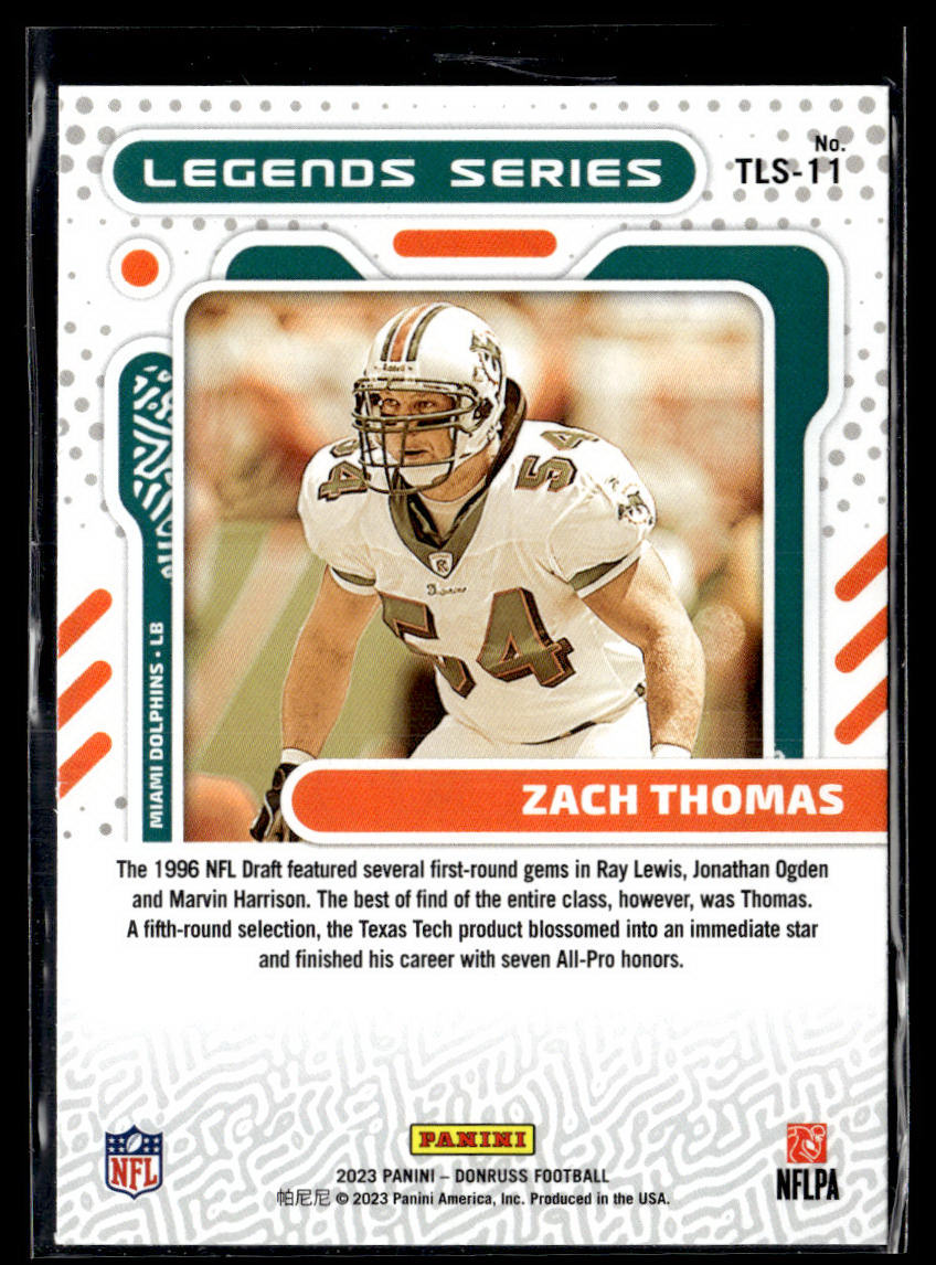 2023 Donruss #TLS-11 Zach Thomas The Legends Series  Krazy King Collectibles LLC   