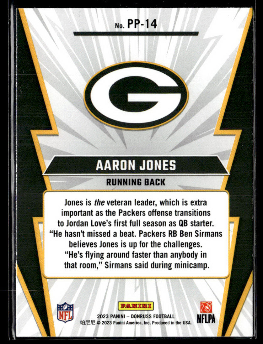 2023 Donruss #PP-14 Aaron Jones Power Plus  Krazy King Collectibles LLC   