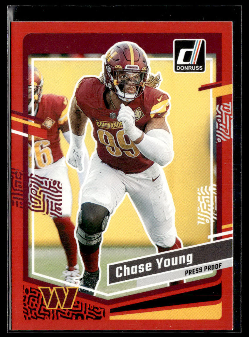 2023 Donruss #293 Chase Young Press Proof Red  Krazy King Collectibles LLC   