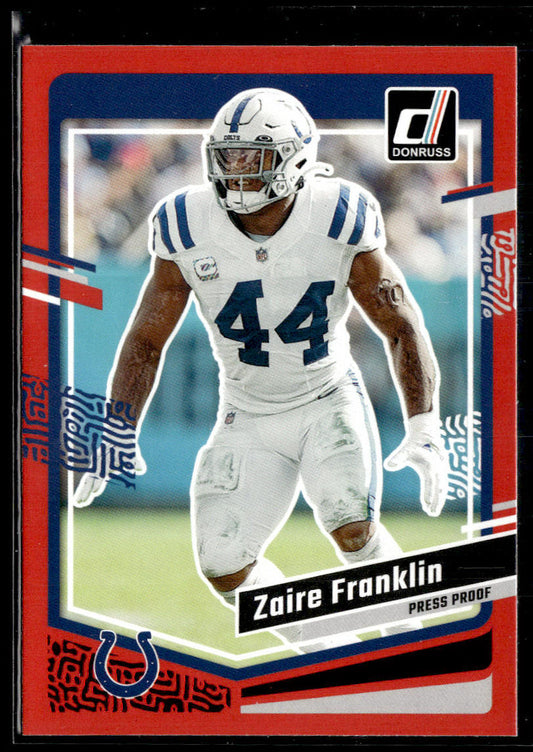 2023 Donruss #132 Zaire Franklin Press Proof Red  Krazy King Collectibles LLC   