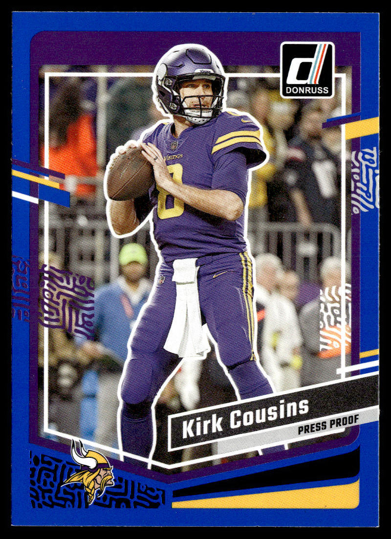 2023 Donruss #197 Kirk Cousins Press Proof Blue  Krazy King Collectibles LLC   