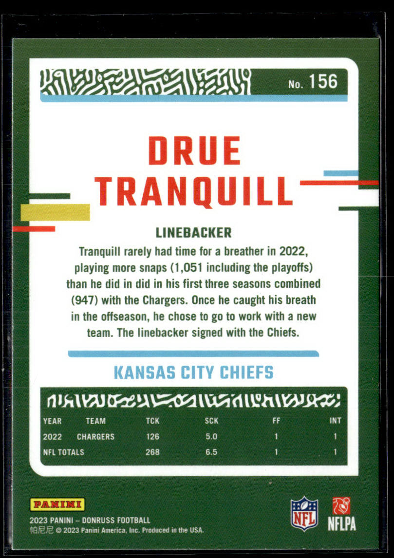 2023 Donruss #156 Drue Tranquill Press Proof Red  Krazy King Collectibles LLC   