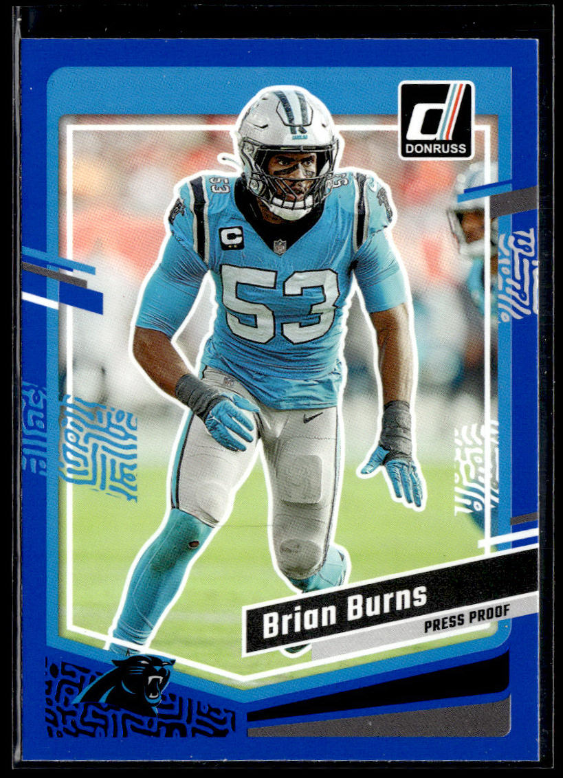 2023 Donruss - #39 Brian Burns Press Proof Blue  Krazy King Collectibles LLC   