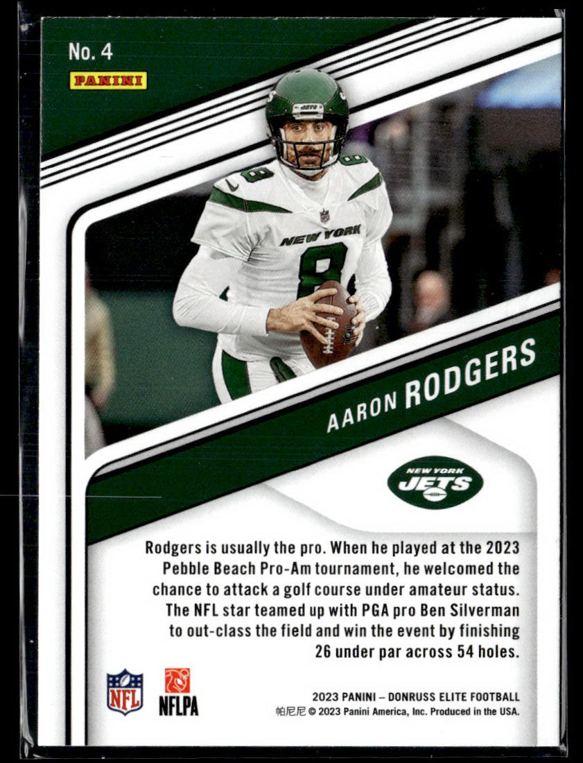 2023 Donruss Elite #4 Aaron Rodgers Green Disco  Krazy King Collectibles LLC   