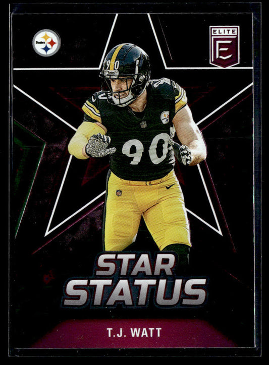 2023 Donruss Elite #5 T.J. Watt Star Status Pink  Krazy King Collectibles LLC   