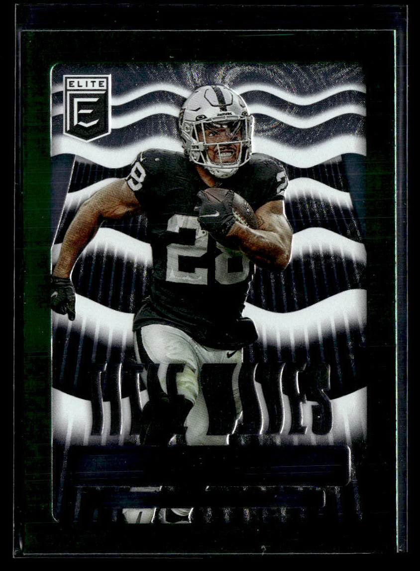 2023 Donruss Elite #TW-4 Josh Jacobs Title Waves Green  Krazy King Collectibles LLC   