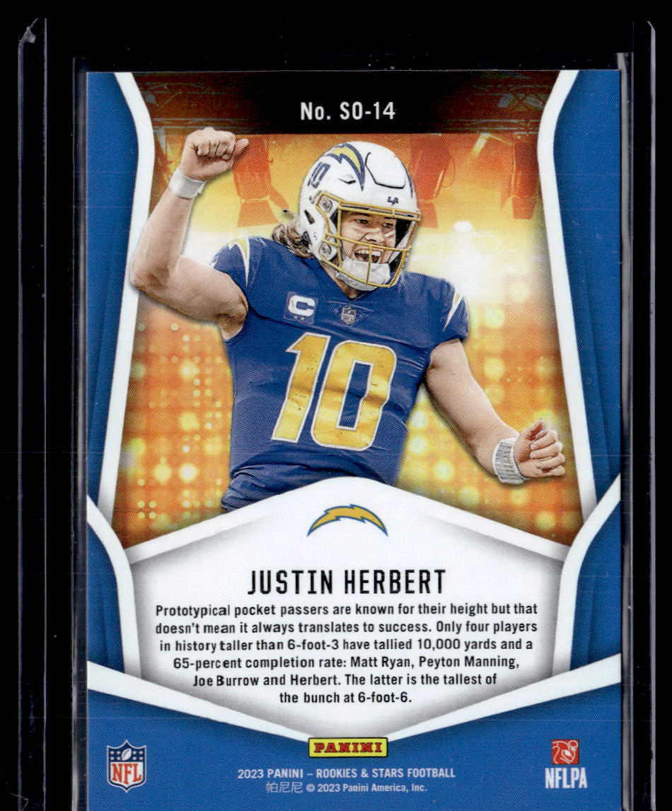 2023 Panini Rookies & Stars #SO-14 Justin Herbert Standing Ovation  Krazy King Collectibles LLC   