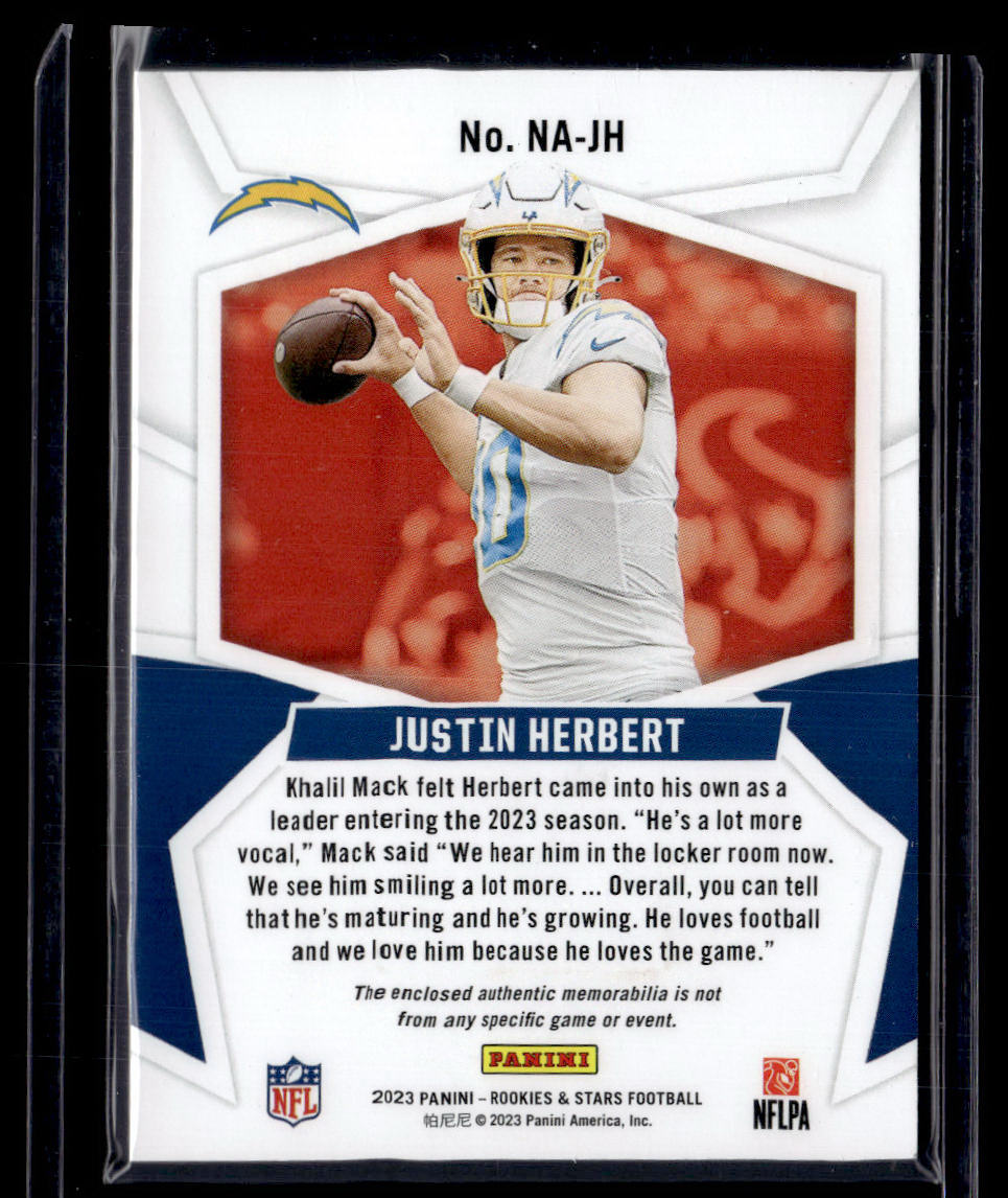 2023 Panini Rookies & Stars #NA-JH Justin Herbert NFL Authentic Longevity #/399  Krazy King Collectibles LLC   