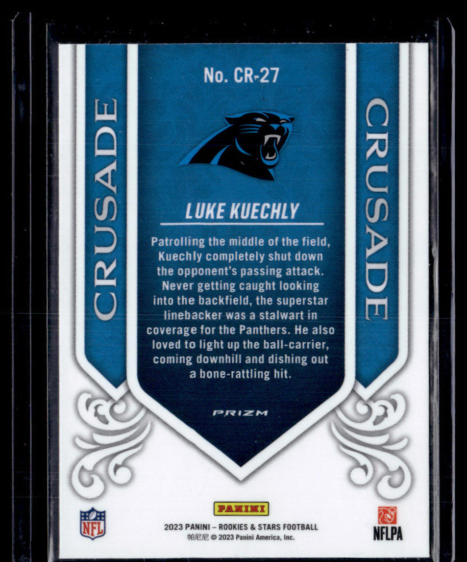 2023 Panini Rookies & Stars #CR-27 Luke Kuechly Crusade Red Plaid  Krazy King Collectibles LLC   