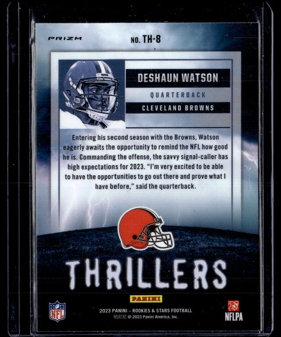 2023 Panini Rookies & Stars #TH-8 Deshaun Watson Thrillers Red Plaid  Krazy King Collectibles LLC   