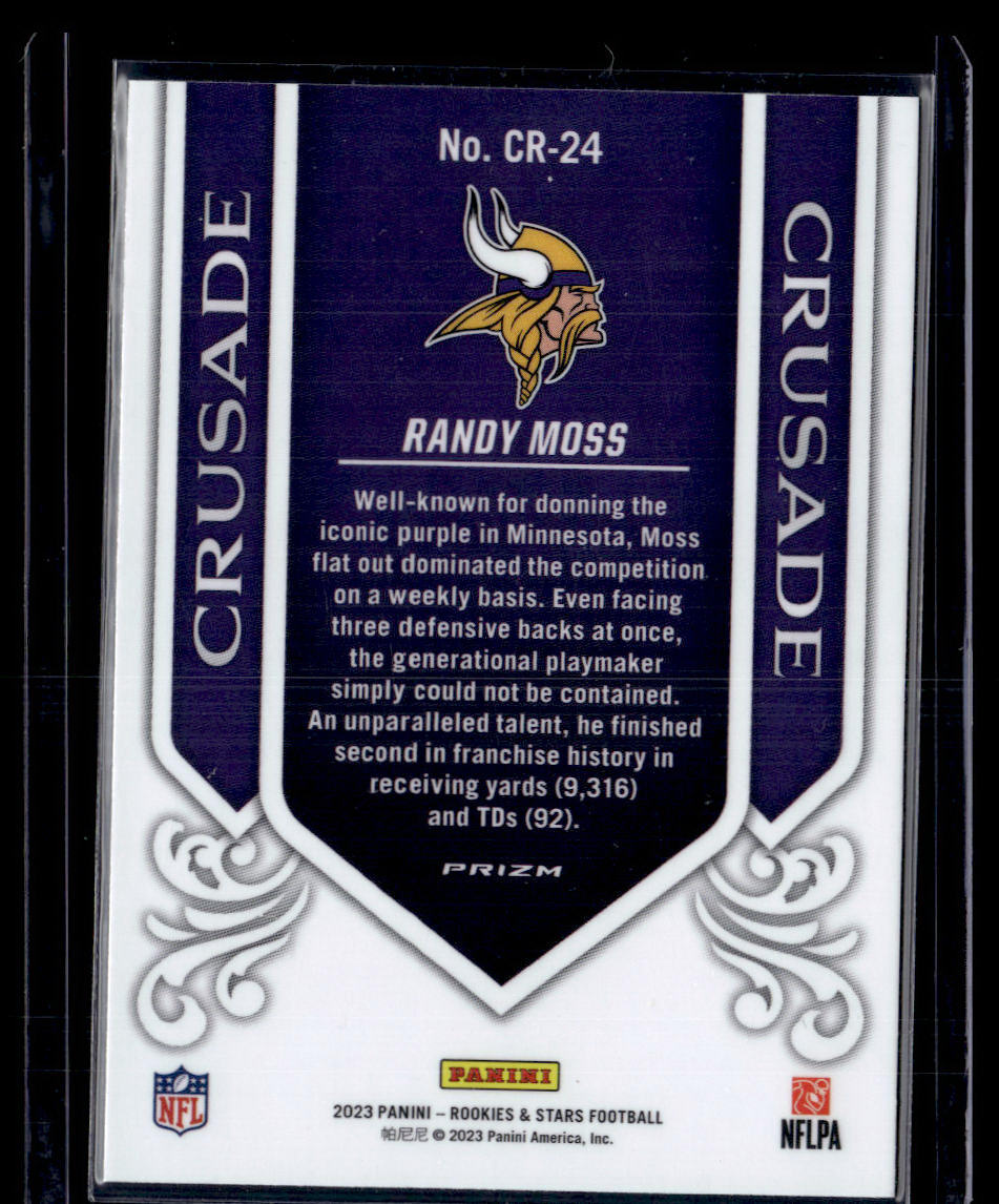 2023 Panini Rookies & Stars #CR-24 Randy Moss Crusade Silver  Krazy King Collectibles LLC   