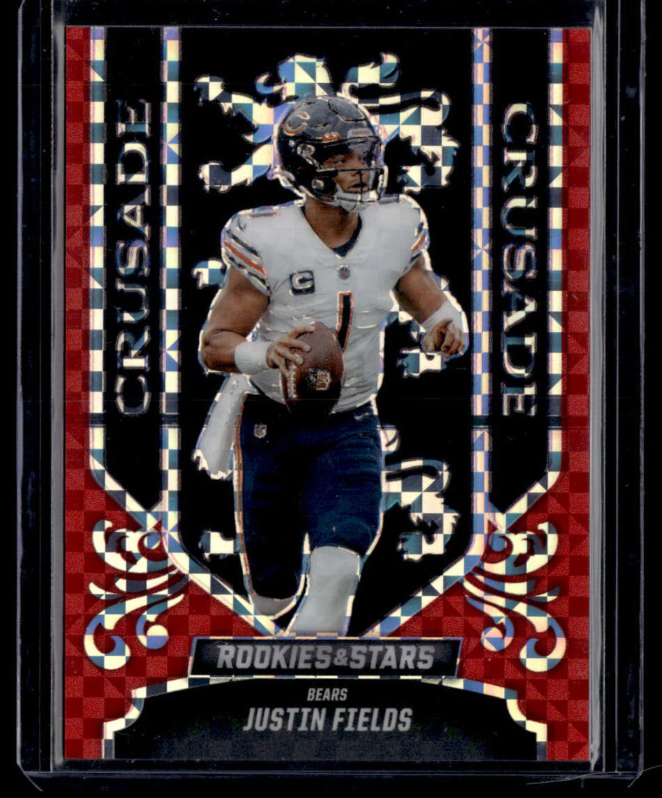 2023 Panini Rookies & Stars #CR-6 Justin Fields Crusade Red Plaid  Krazy King Collectibles LLC   