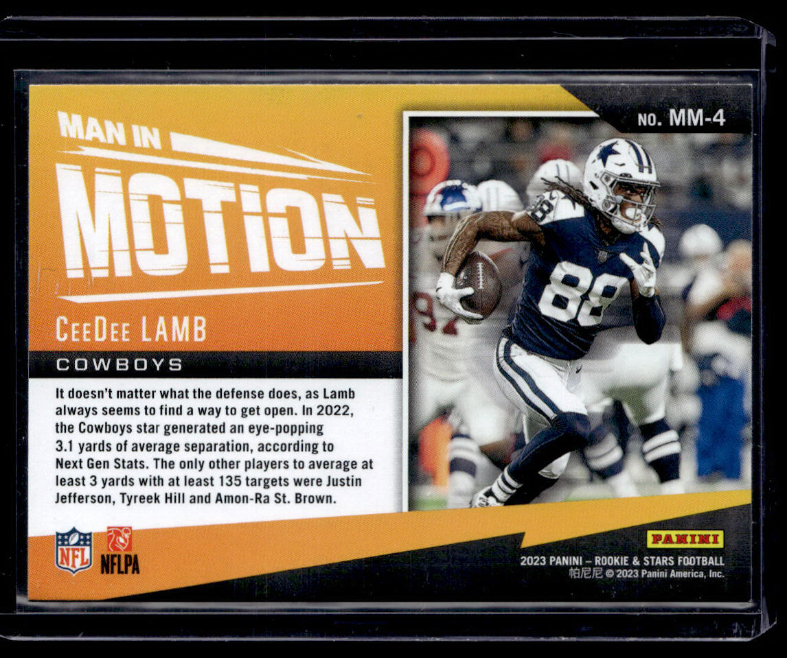 2023 Panini Rookies & Stars #MM-4 CeeDee Lamb Man In Motion  Krazy King Collectibles LLC   