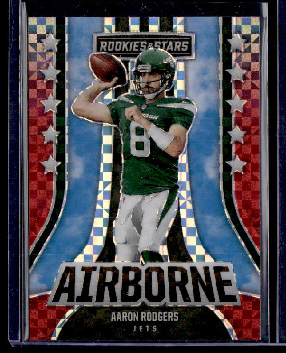 2023 Panini Rookies & Stars #AI-25 Aaron Rodgers Airborne Red Plaid  Krazy King Collectibles LLC   