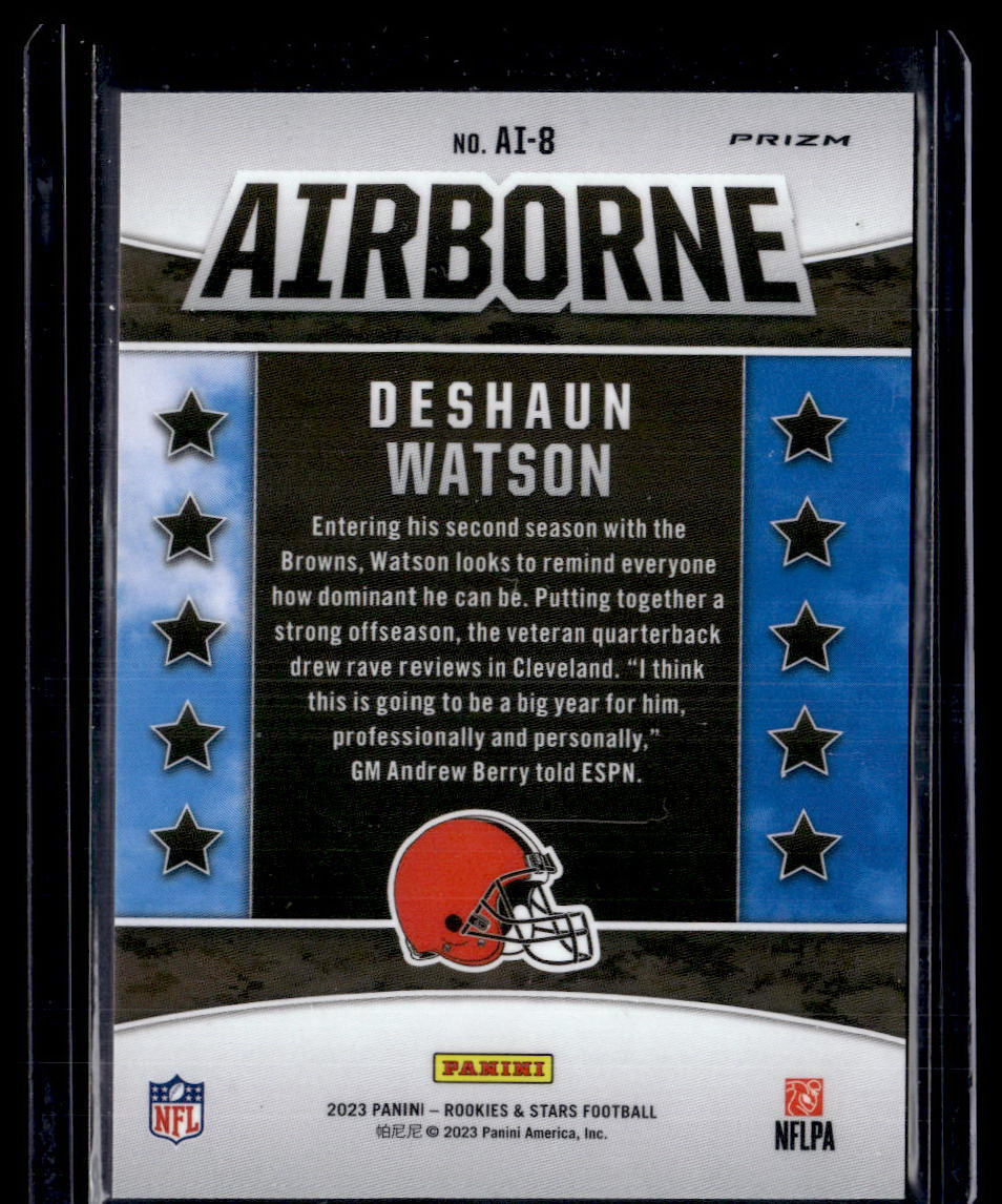 2023 Panini Rookies & Stars #AI-8 Deshaun Watson Airborne Red Plaid  Krazy King Collectibles LLC   