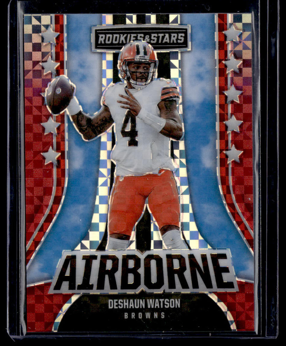 2023 Panini Rookies & Stars #AI-8 Deshaun Watson Airborne Red Plaid  Krazy King Collectibles LLC   